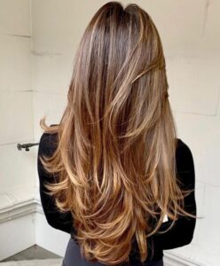 corte largo en capas